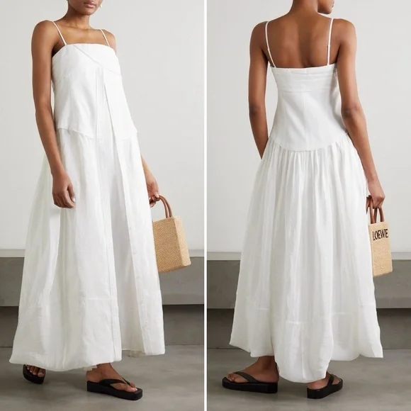 Jonathan Simkhai Ala Parachute Dress - White Size 4 - Picture 2 of 15